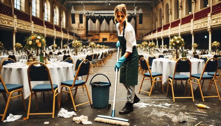 rendezvény utáni takarítás